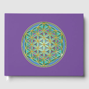 Libro De Visitas FLOR DE LA VIDA - Diseño de Geometría Sagrada 1