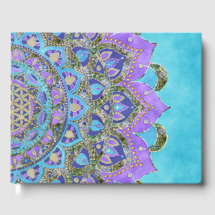 Libro De Visitas Flor de la Vida - Mandala Estilo India 2