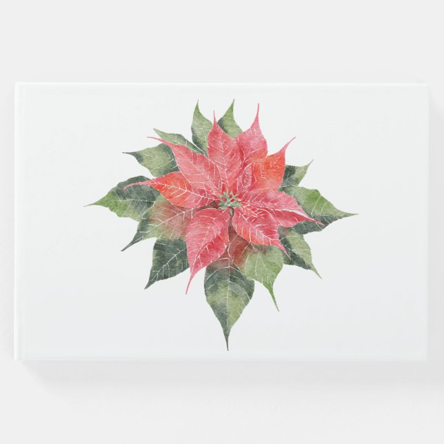 Libro De Visitas Flor de Nochebuena Hermosa (Anverso)