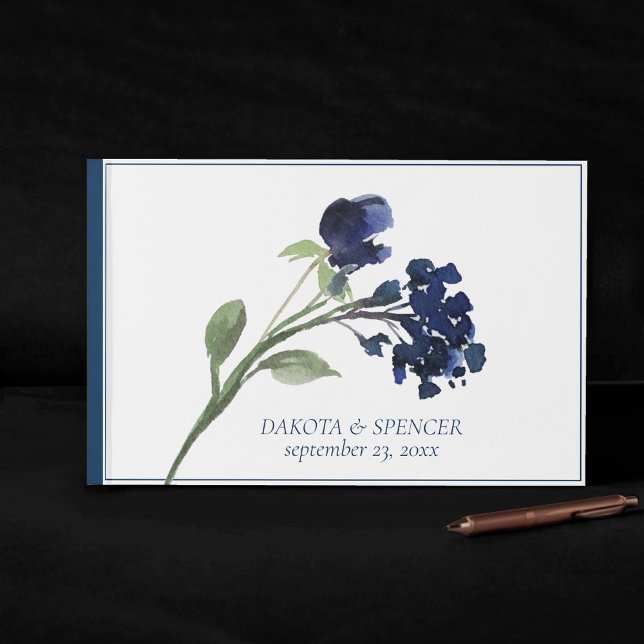 Libro De Visitas Flor salvaje | Clásica Bohemia Azul Bohemia Bohemi (Subido por el creador)