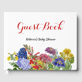 Libro De Visitas Flor silvestre en el Baby Shower floral de Bloom