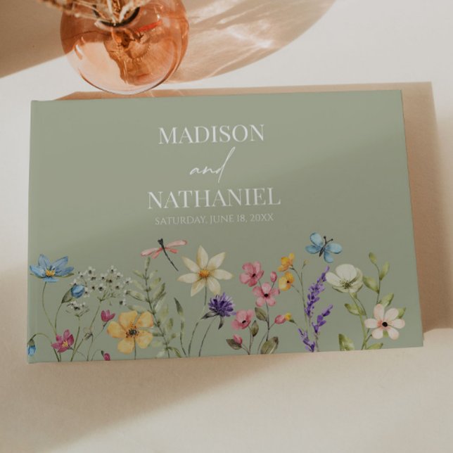 Libro De Visitas Flor silvestre Flor Floral Boda Jardín (Subido por el creador)