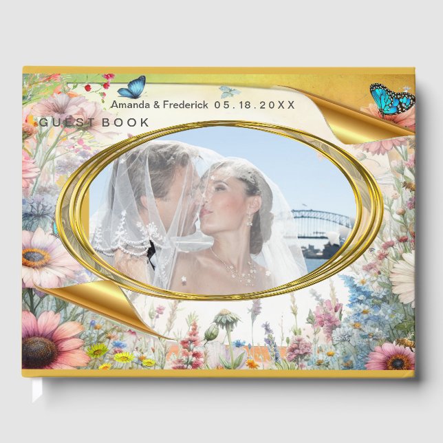 Libro De Visitas Floraciones de primavera y verano florecientes (Anverso)