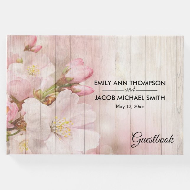 Libro De Visitas Floraciones rusas | Boda de cerezo (Anverso)