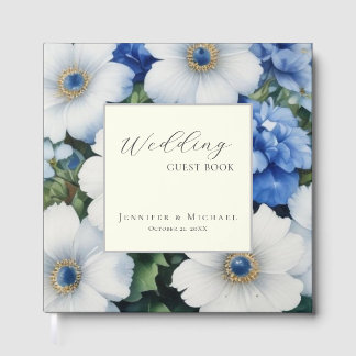 Libro De Visitas Floral Chic Simple Minimalist Modern Plain Wedding