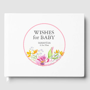 Libro De Visitas Floral de Baby Shower Guest Book