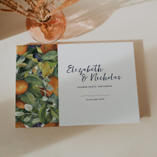 Libro De Visitas Floral de Cítricos   Boda Botánica