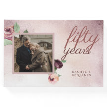 Floral de oro Rosa de 50 años de Boda