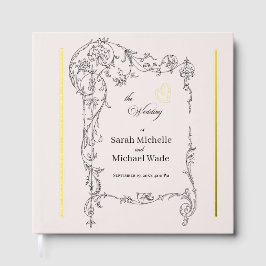 Libro De Visitas Floral Frame Calligraphy Wedding