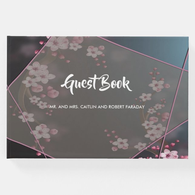 Libro De Visitas Floral geométrica (Anverso)