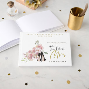 Libro De Visitas Floral Hen Fiesta Future Sra. Name Black Gold Scri