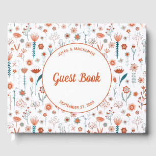 Libro De Visitas Floral moderna y sencilla