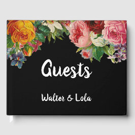 Libro De Visitas Floral Noir