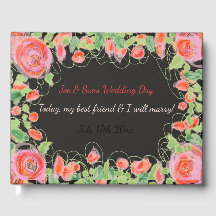 Floral pastel con negro