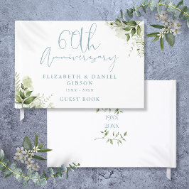 Libro De Visitas Floral Verdor por 60º Aniversario de Boda