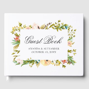 Libro De Visitas Flores acuáticas. Boda. Botánico