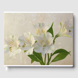 Libro De Visitas Flores de Alstromeria Blanca