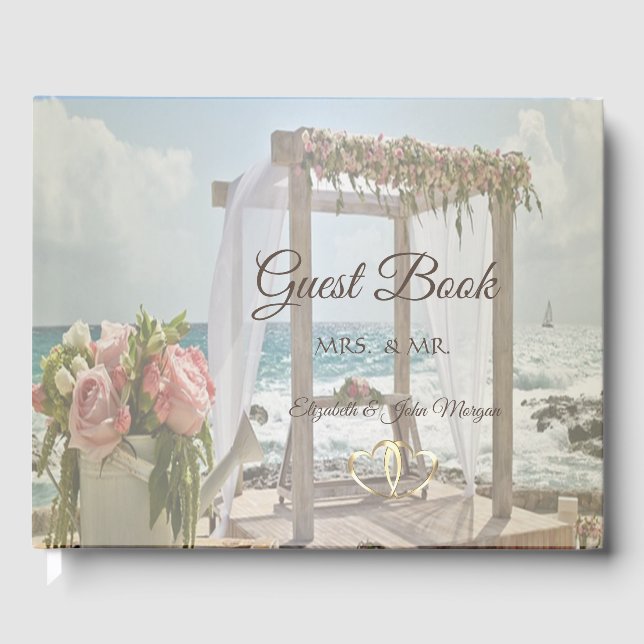Libro De Visitas Flores de Ancla de Playa Rústicas (Anverso)