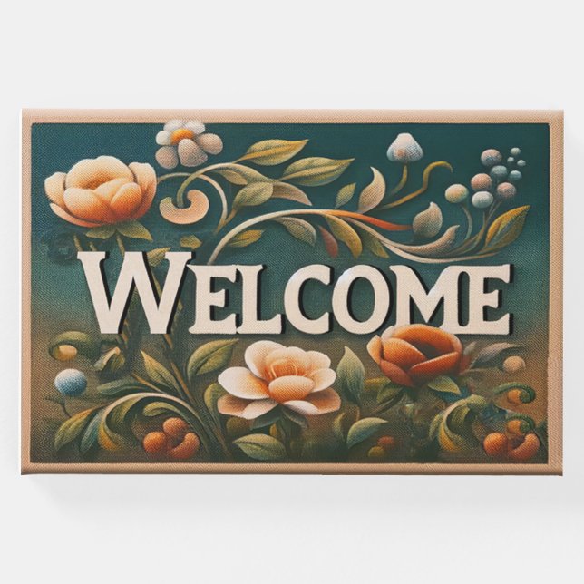 Libro De Visitas Flores de bienvenida (Anverso)