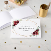 Flores de Borgoña, flores rojas, Boda floral