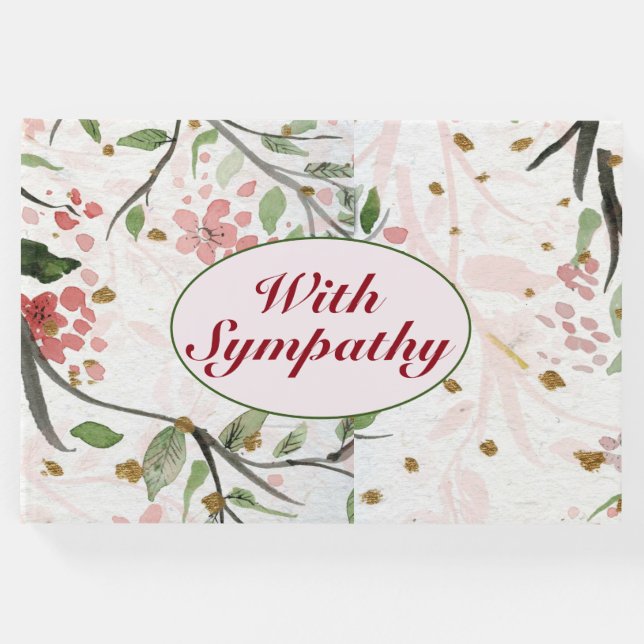 Libro De Visitas Flores de cerezo japonesas con simpatía (Anverso)