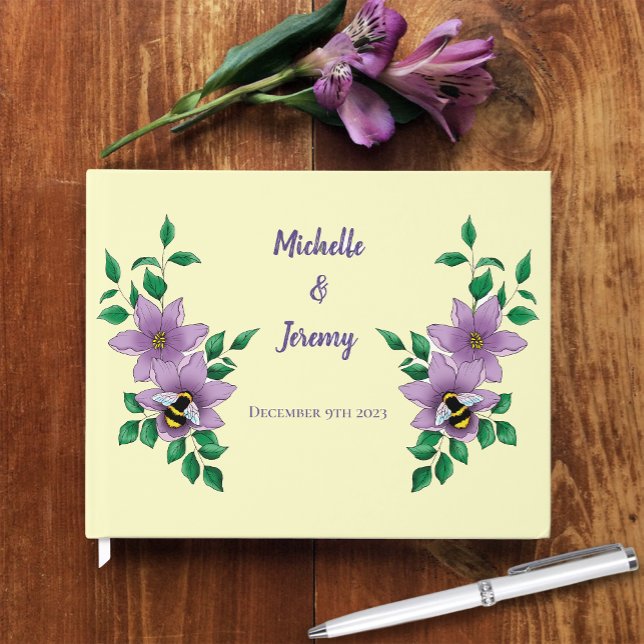 Libro De Visitas Flores de lavanda de abedul amarillo (Subido por el creador)