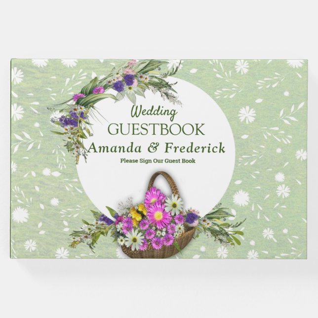 Libro De Visitas Flores de primavera de verano (Anverso)