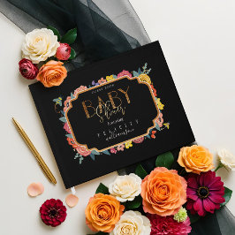 Libro De Visitas Flores salvajes y miel vibrante Baby Shower