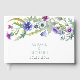 Libro De Visitas Flores silvestres acuáticas boda de primavera