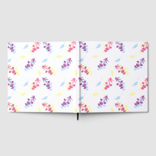 Libro De Visitas Flores violetas amarillas