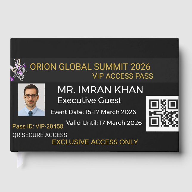 Libro De Visitas Foil Wedding Guestbooks | Gold | Elegant (Anverso)