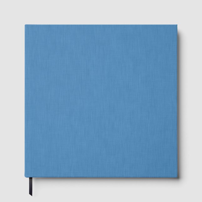Libro De Visitas Fondo azul liso y simple con textura (Anverso)