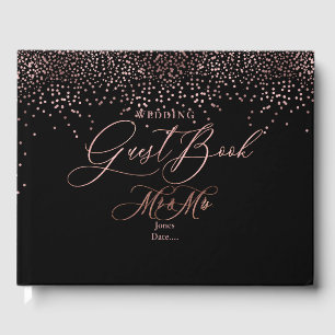 Libro De Visitas FONDO DE PixDezines ROSA GOLD CONFETTI+DIY