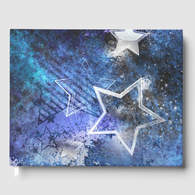 Libro De Visitas Fondo espacial con estrellas (Anverso)