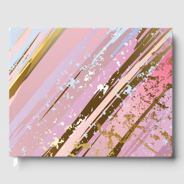 Libro De Visitas Fondo rosa texturizado (Anverso)