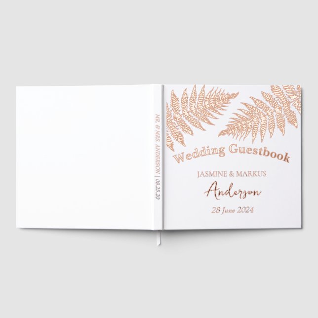 Libro De Visitas Forest Ferns Boda al aire libre (Lleno)