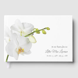Libro De Visitas Forever in our Hearts Orchid Funeral Memorial