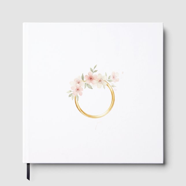 Libro De Visitas Forever Together Gold Ring Design (Anverso)