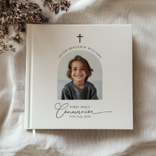 Libro De Visitas Foto arqueada Primer niño de la comunión