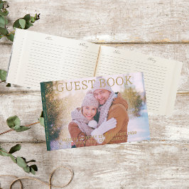 Libro De Visitas Foto Boda De Navidades Verdes Y Oro