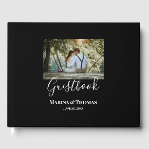 Libro De Visitas Foto Boda personalizada con caligrafía moderna