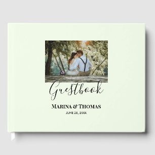 Libro De Visitas Foto Boda personalizada con caligrafía moderna
