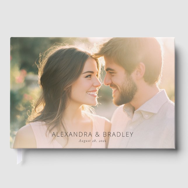 Libro De Visitas Foto Cálida Romántica (Anverso)