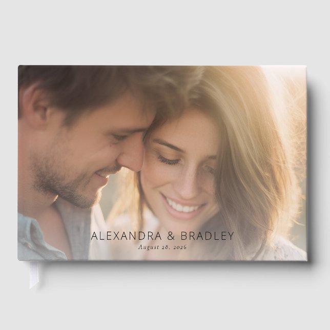 Libro De Visitas Foto Cálida Romántica (Anverso)
