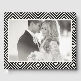 Libro De Visitas Foto clásica de Boda geométrico de clave griega