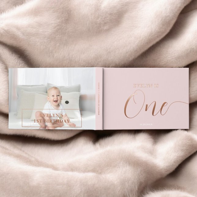 Libro De Visitas Foto de 1ᵉʳ guión de cumpleaños rosado (Subido por el creador)