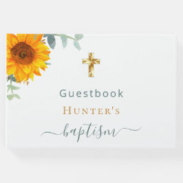 Libro De Visitas Foto de bautismo eucalipto girasol