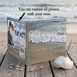 Libro De Visitas Foto de Boda en la Costa de la Playa Costera