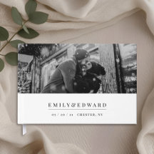 Foto de boda moderna en blanco y negro