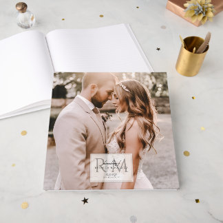 Libro De Visitas Foto de boda rústica elegante